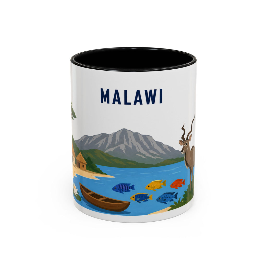 Malawi Coffee Mug | Travel Souvenir Accent Mug | Country Gift Ceramic Cup 11oz 15oz