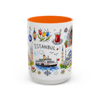 Istanbul Travel Mug | European City Souvenir Accent Coffee Mug | 11oz 15oz Ceramic Cup