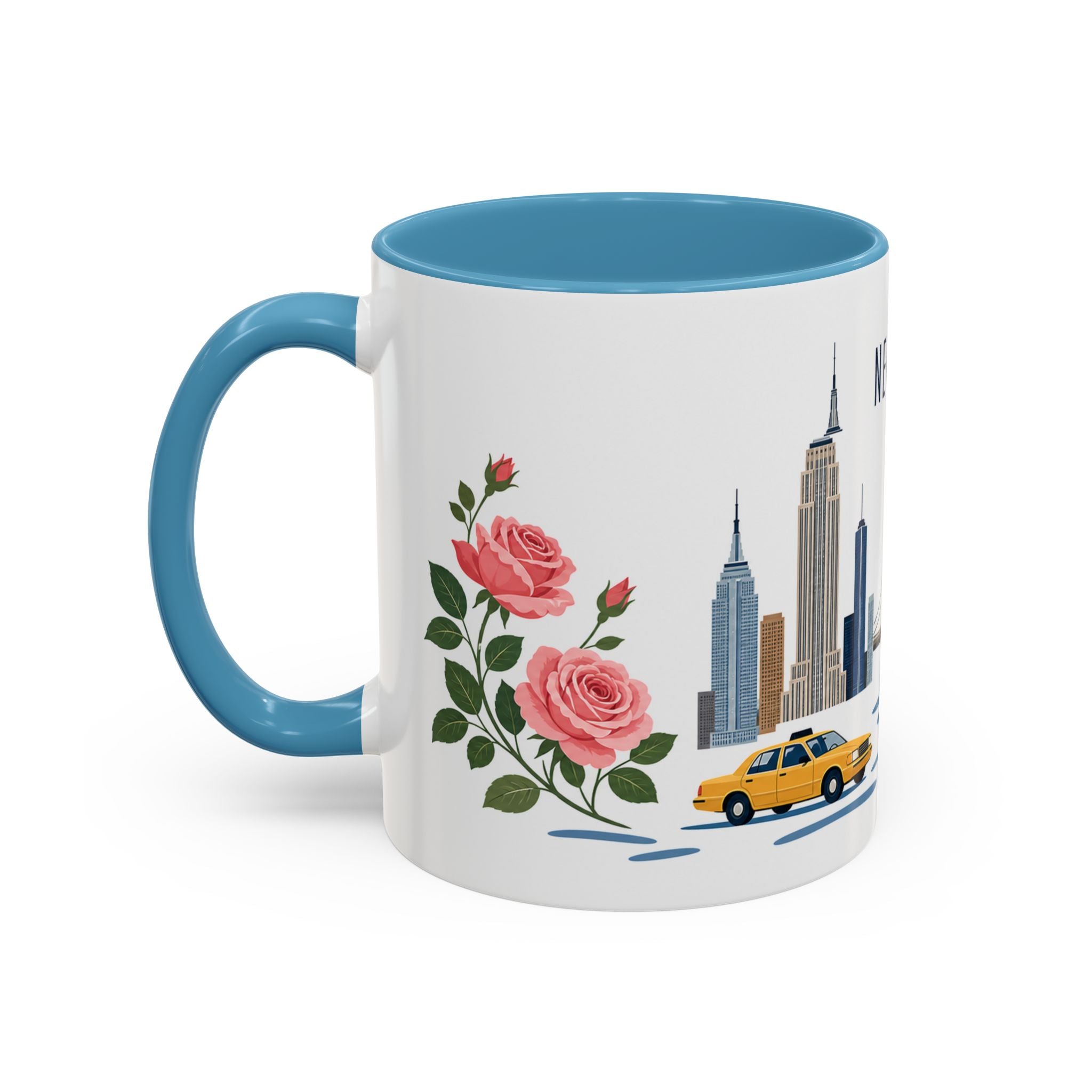 New York Coffee Mug | United States Travel Souvenir | Porcelain Decal City Gift | 11oz 15oz Accent Mug