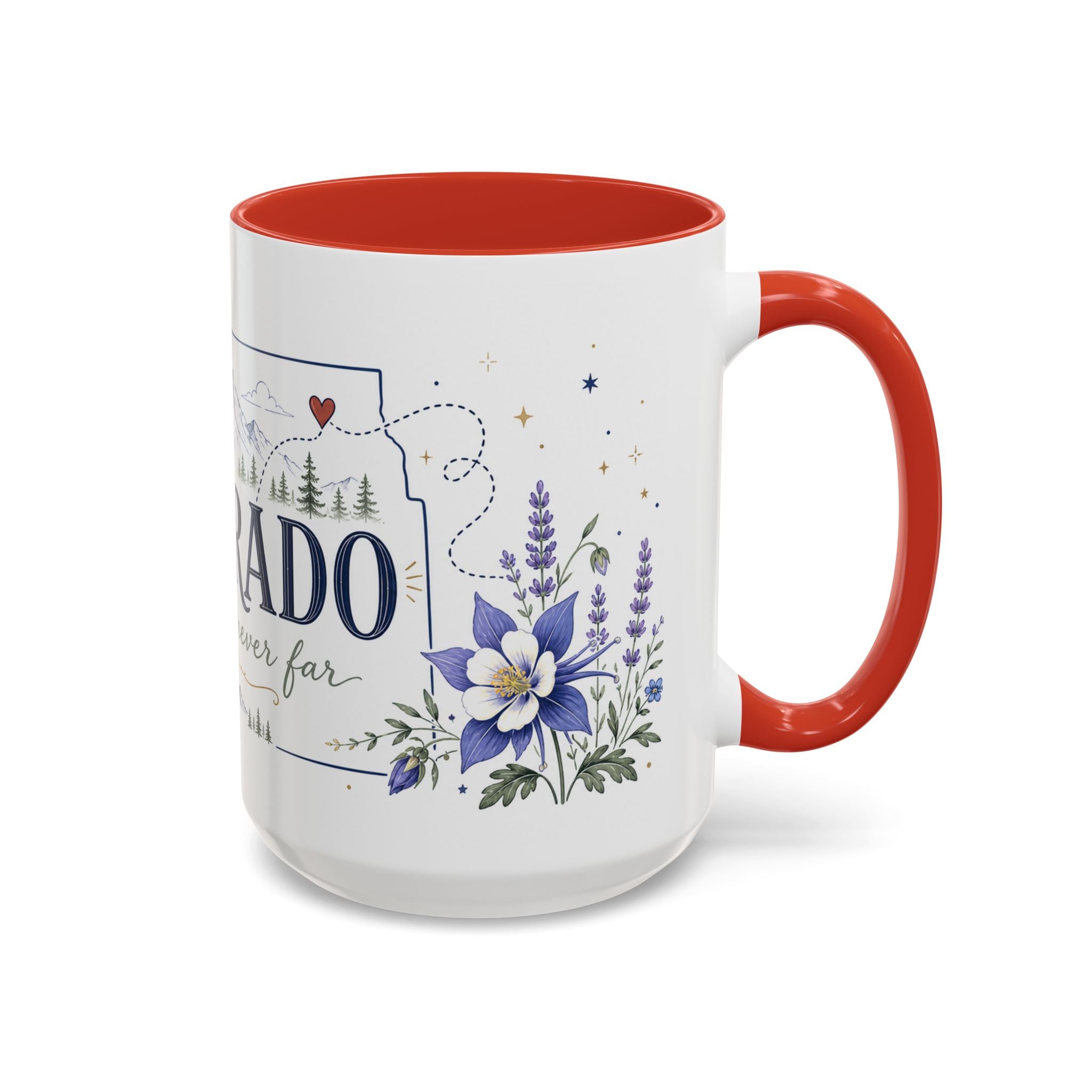 Colorado State Mug | Rocky Mountain Botanical Design | Moving Away Gift