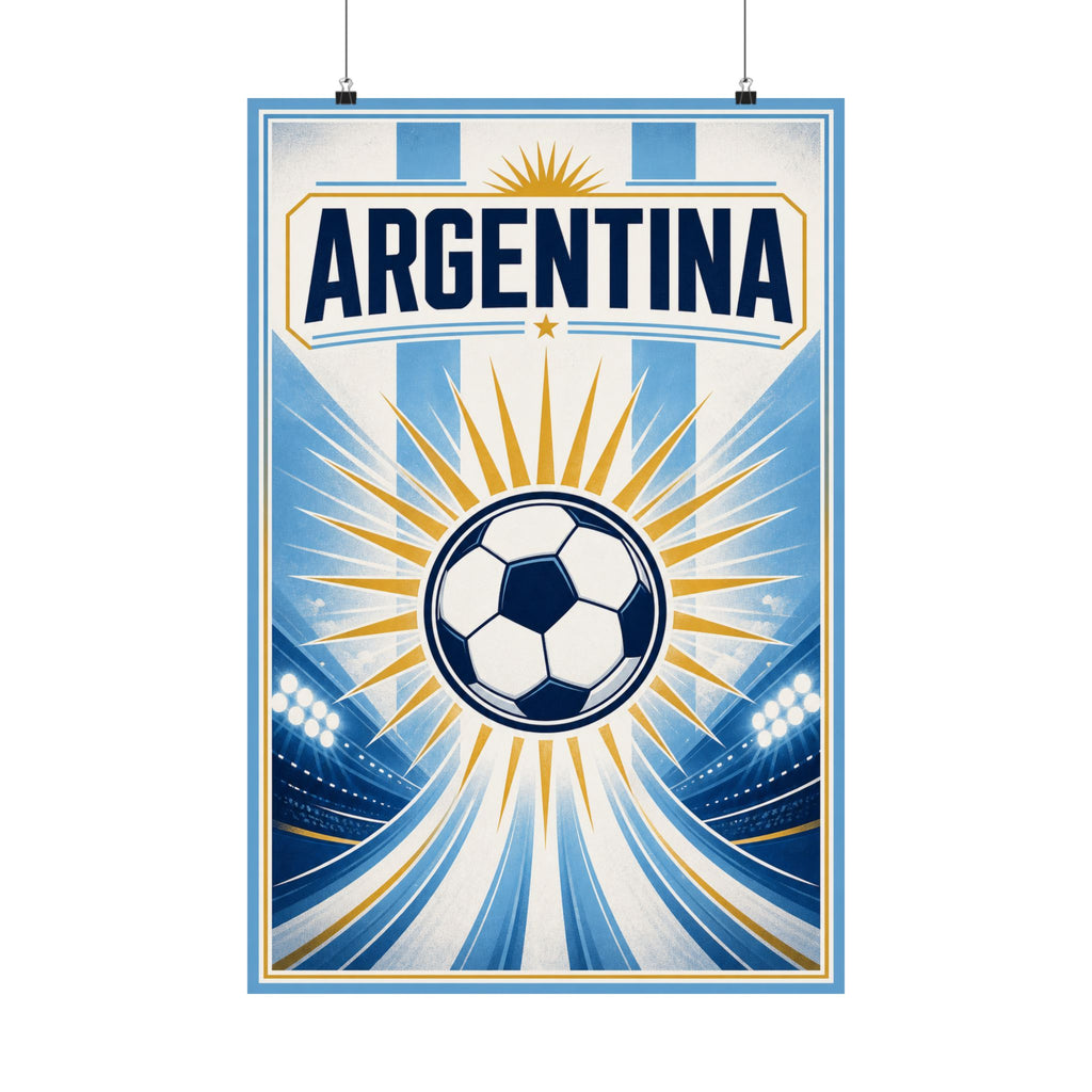 Argentina Soccer Fan Art Poster | Matte Vertical Poster | 2026 soccer season Wall Decor