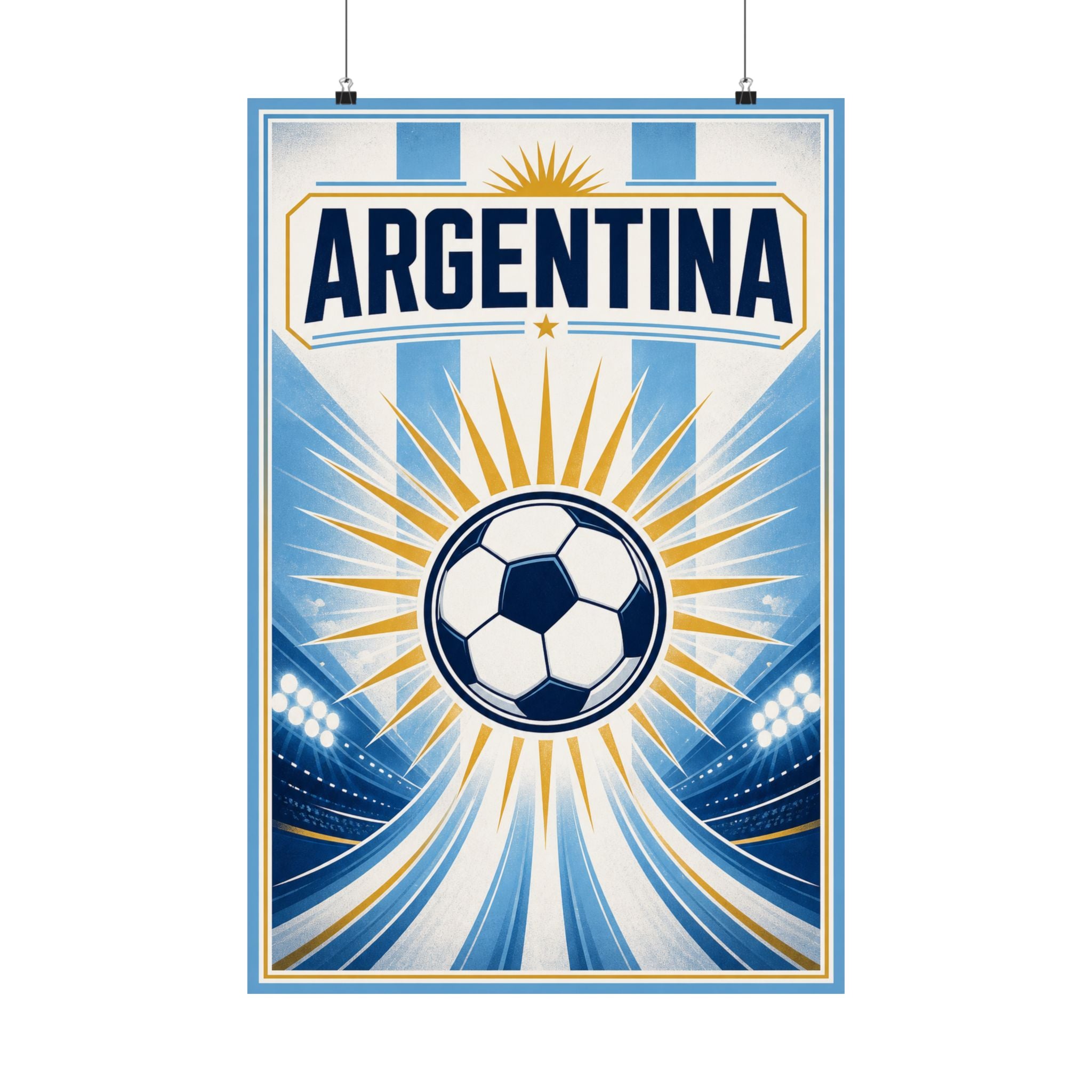 Argentina Soccer Fan Art Poster | Matte Vertical Poster | 2026 soccer season Wall Decor