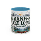 Banff Lake Louise Coffee Mug | Travel Destination Souvenir Gift | Accent Color Ceramic 11oz 15oz