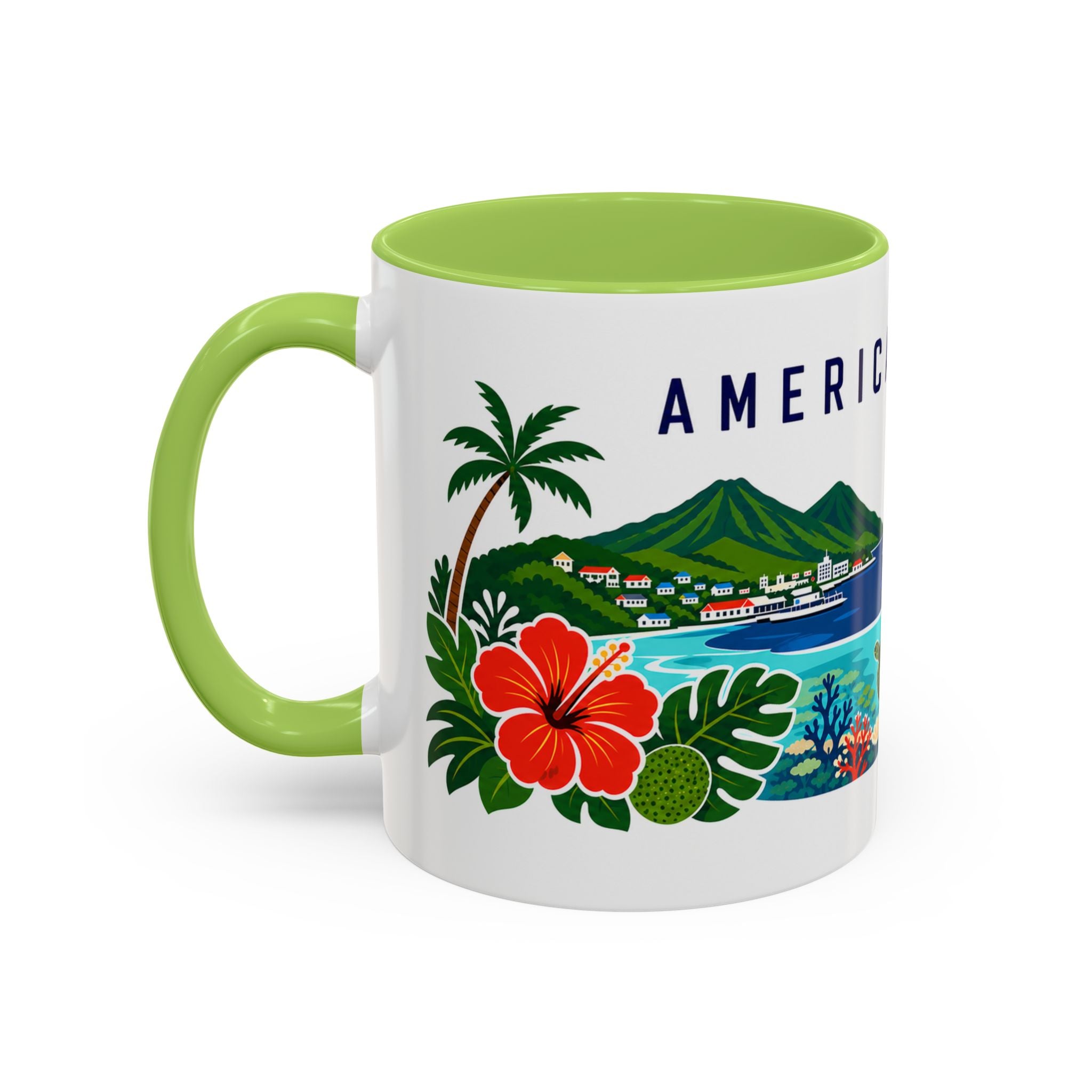 American Samoa Coffee Mug | Travel Souvenir Accent Mug | Country Gift Ceramic Cup 11oz 15oz