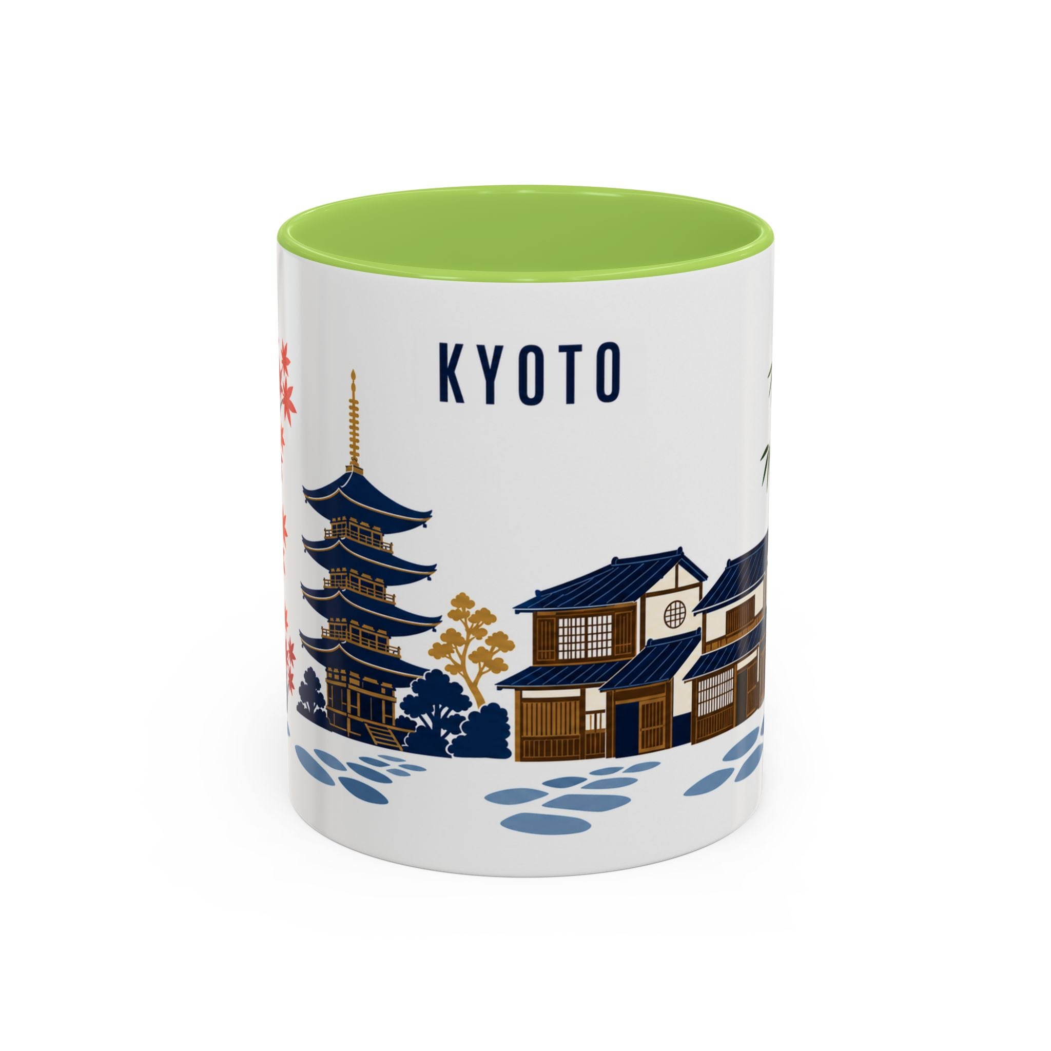 Kyoto Coffee Mug | Japan Travel Souvenir | Porcelain Decal City Gift | 11oz 15oz Accent Mug