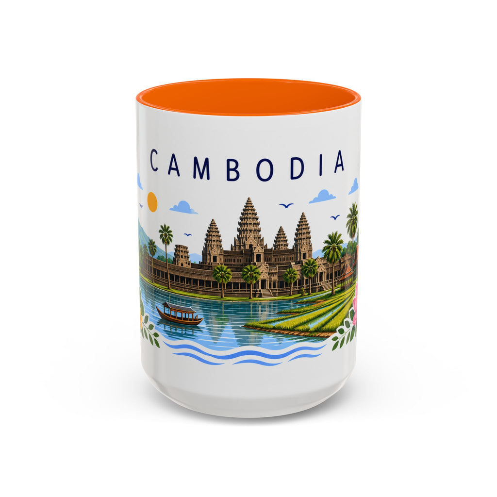 Cambodia Coffee Mug | Travel Souvenir Accent Mug | Place Gift Ceramic Cup 11oz 15oz