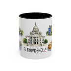 Providence Illustrated Travel Mug | City Souvenir Accent Coffee Mug | 11oz 15oz Ceramic Cup