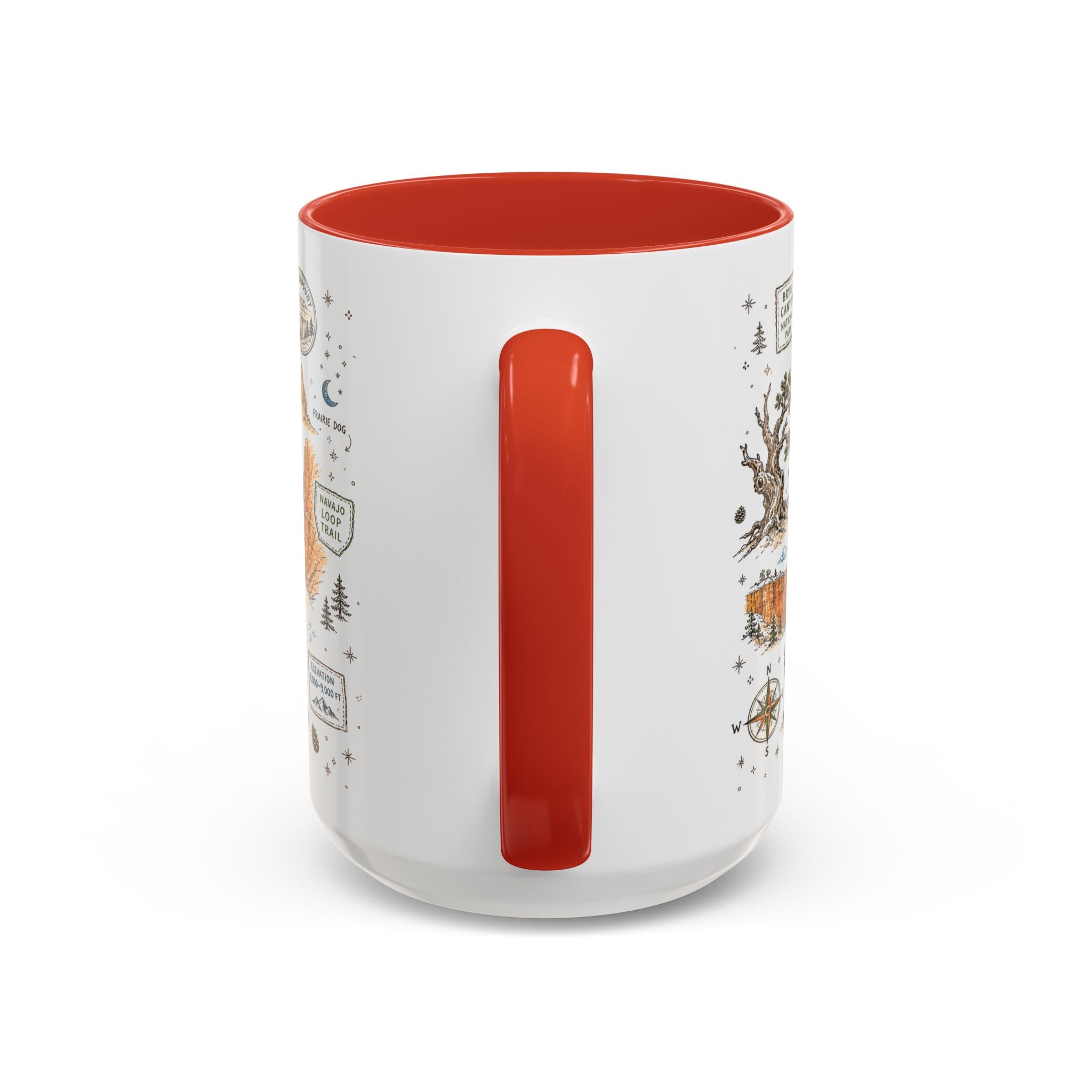 Bryce Canyon Coffee Mug | National Park Hiking Utah Gift | Accent Color Ceramic 11oz 15oz