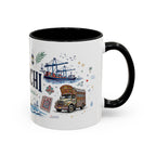 Karachi Coffee Mug | Pakistan Souvenir Travel Gift | Accent Color Ceramic 11oz 15oz