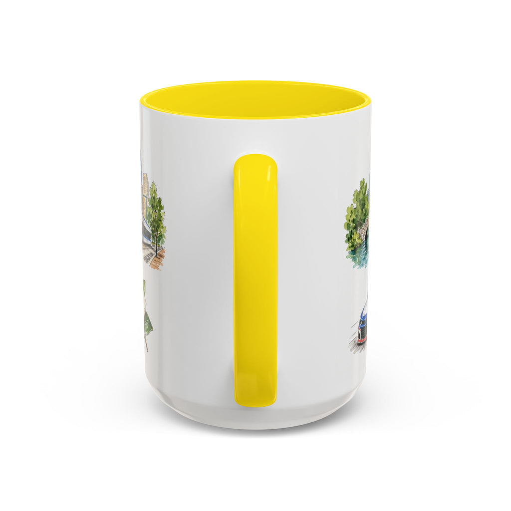 Charlotte Illustrated Travel Mug | City Souvenir Accent Coffee Mug | 11oz 15oz Ceramic Cup