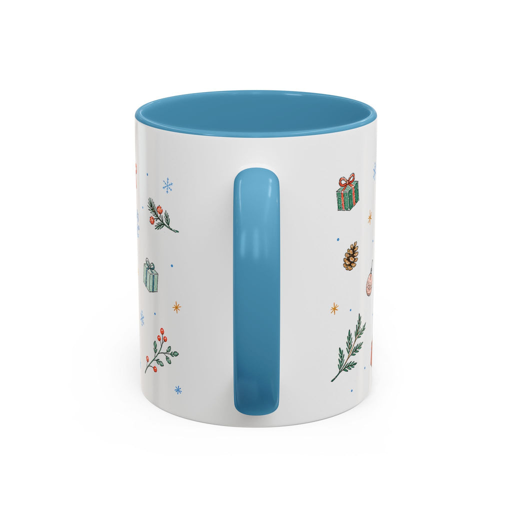 Rocky Mountain National Park Christmas Mug | Watercolor Travel Souvenir | Holiday Gift | Accent Ceramic Coffee Cup 11oz 15oz