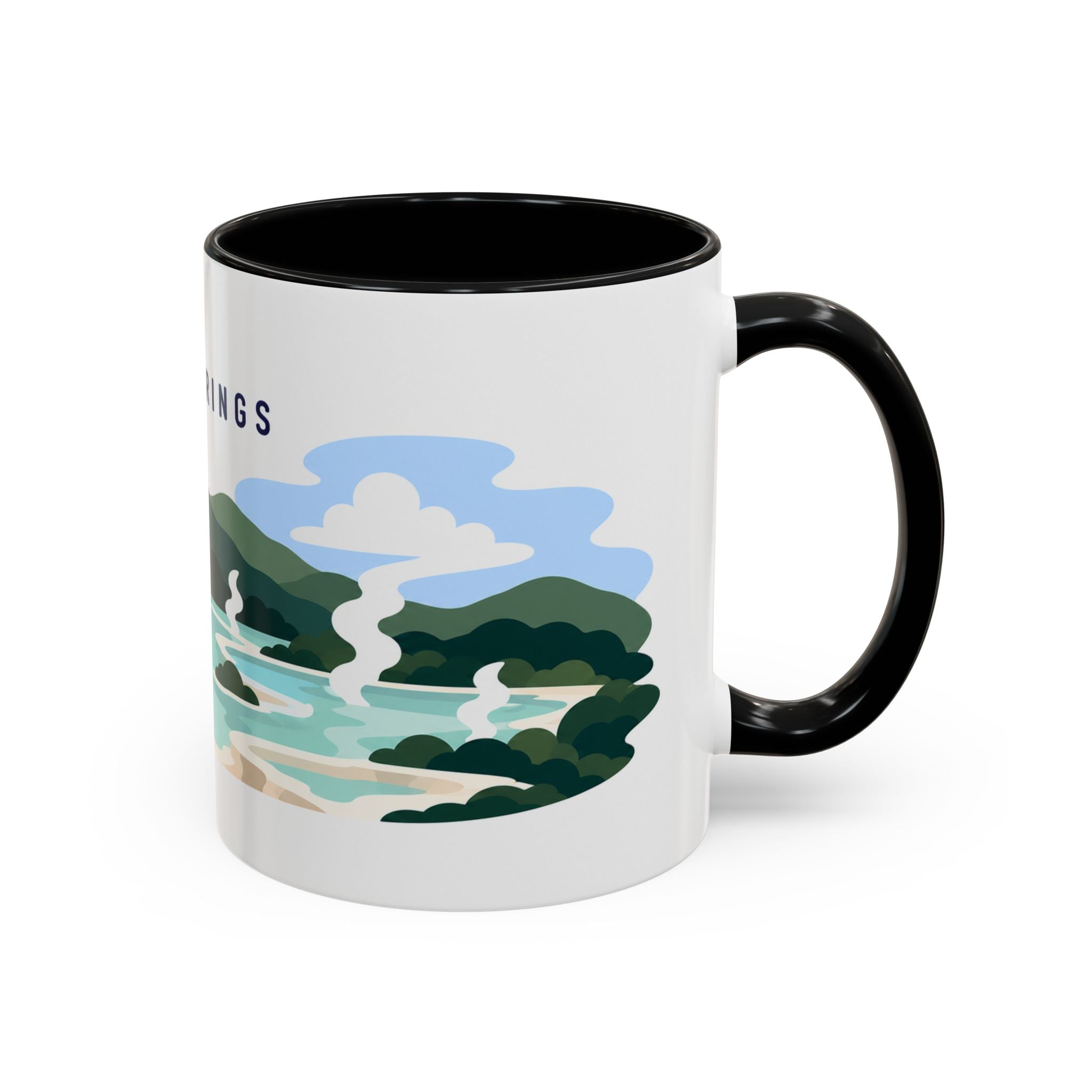 Hot Springs National Park Coffee Mug | Solid Color Block Park Souvenir | 11oz 15oz Accent Mug