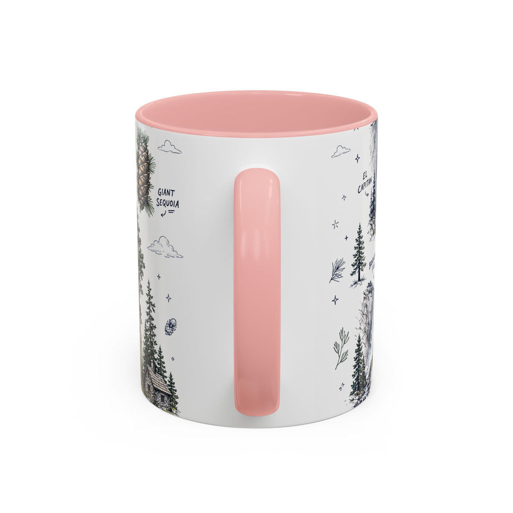 Yosemite National Park Coffee Mug | Hiking Camping Nature Gift | Accent Color Ceramic 11oz 15oz