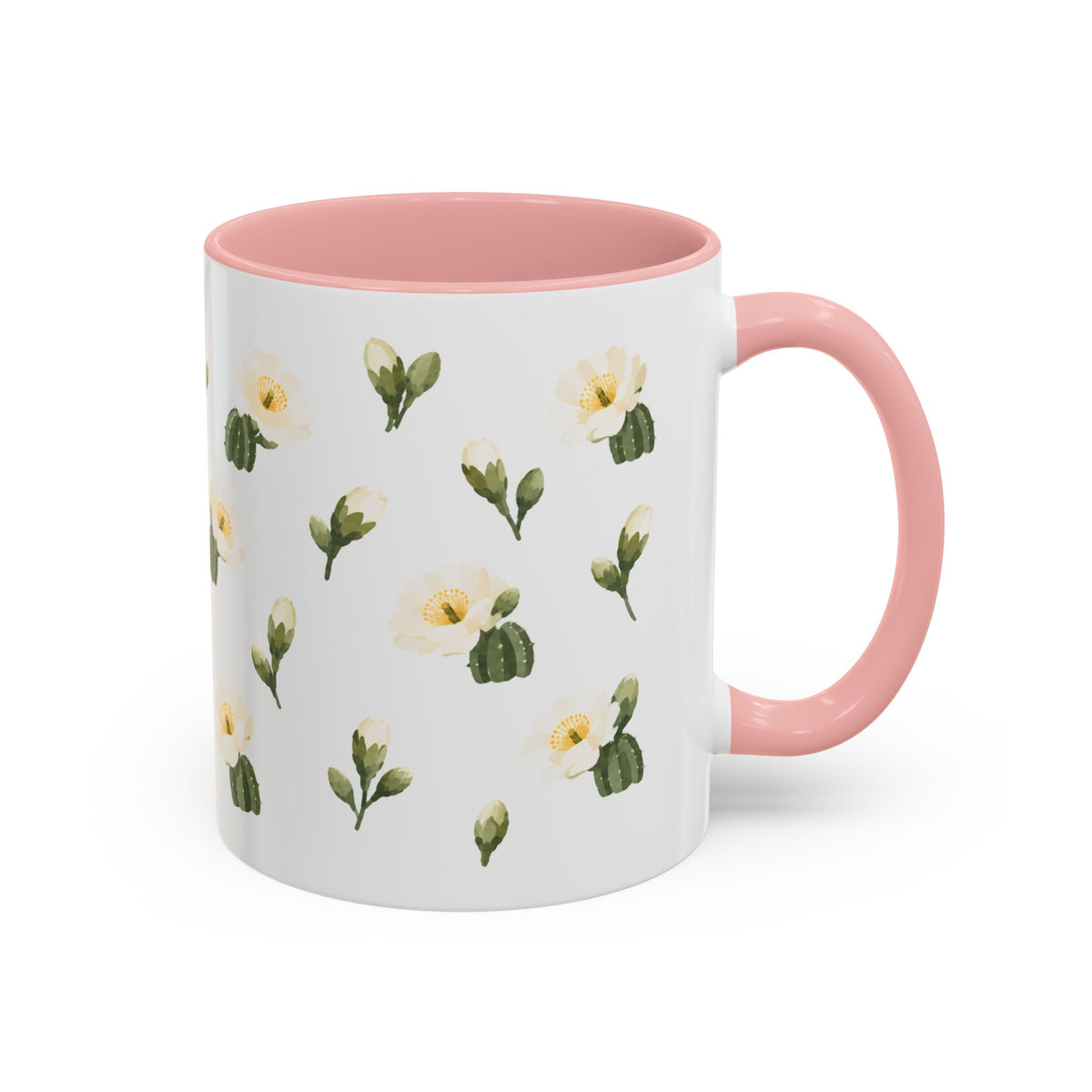 Arizona Saguaro cactus blossom Mug, State Flower Floral Coffee Cup, 11oz Botanical Gift