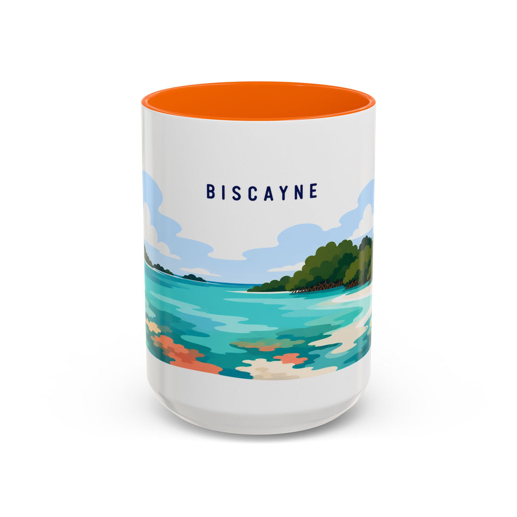 Biscayne National Park Coffee Mug | Solid Color Block Park Souvenir | 11oz 15oz Accent Mug