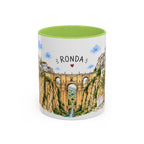 Ronda Illustrated Travel Mug | Spain Souvenir Accent Coffee Mug | 11oz 15oz Ceramic Cup