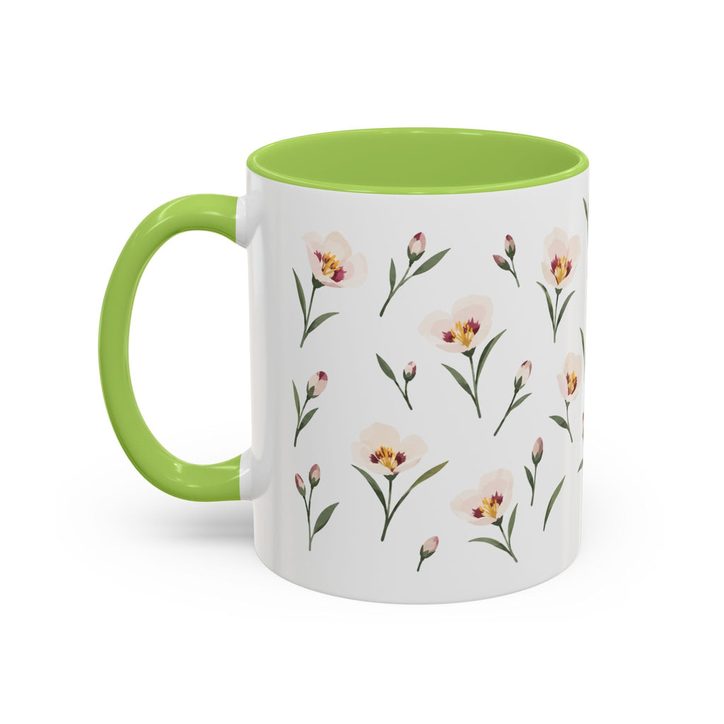 Utah Sego Lily Mug, State Flower Floral Coffee Cup, 11oz Botanical Gift