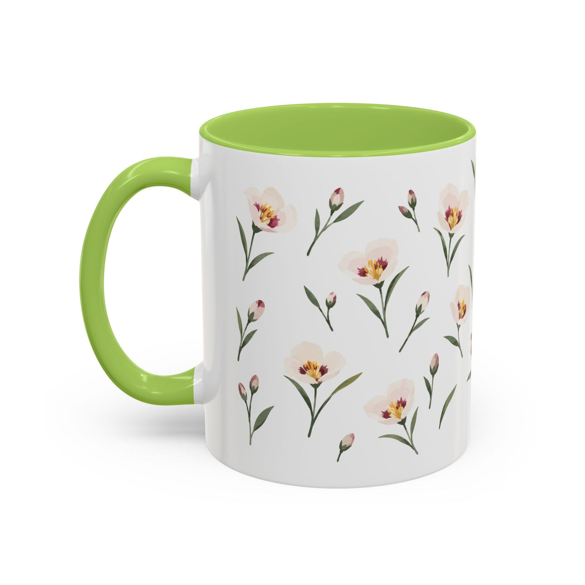 Utah Sego Lily Mug, State Flower Floral Coffee Cup, 11oz Botanical Gift