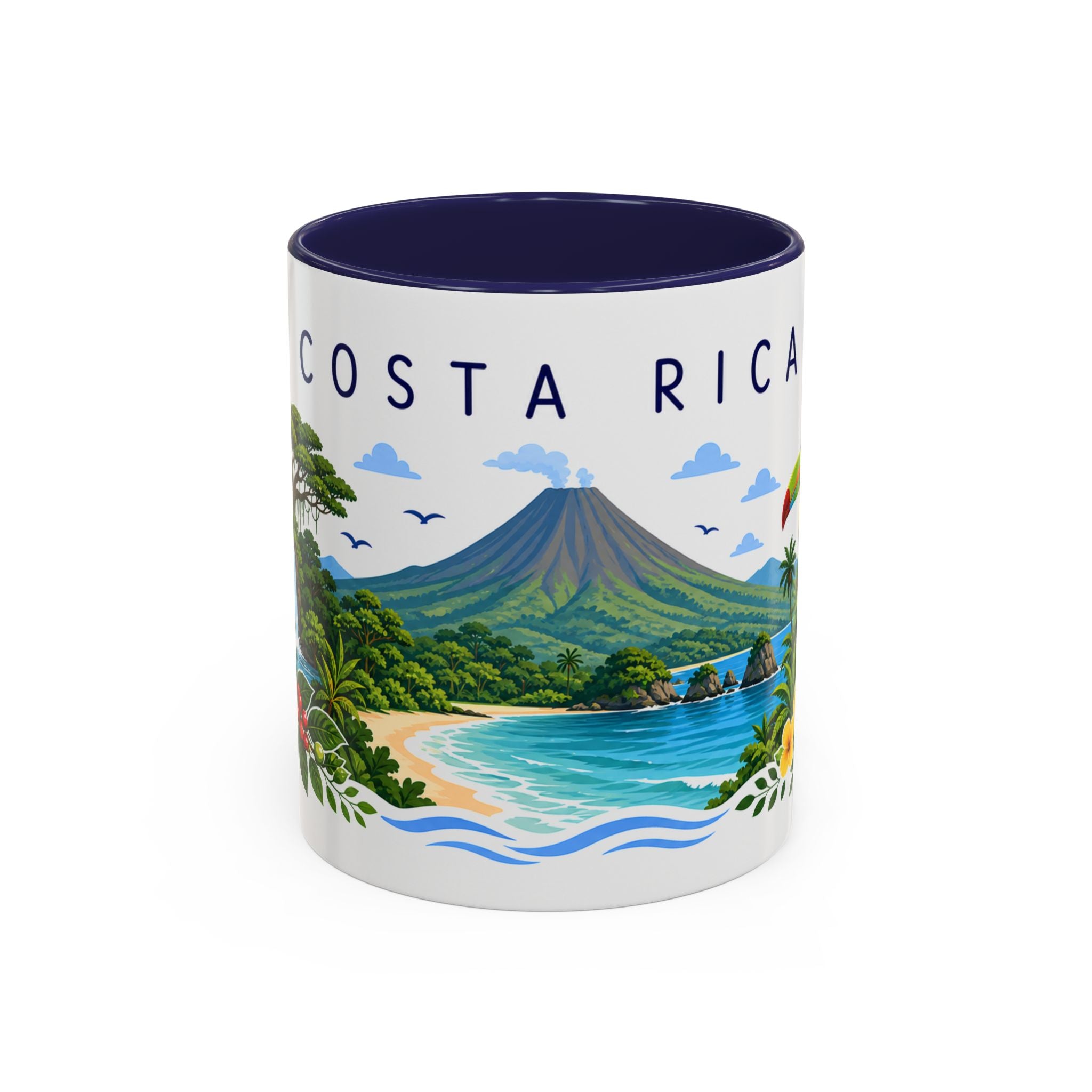 Costa Rica Coffee Mug | Travel Souvenir Accent Mug | Place Gift Ceramic Cup 11oz 15oz