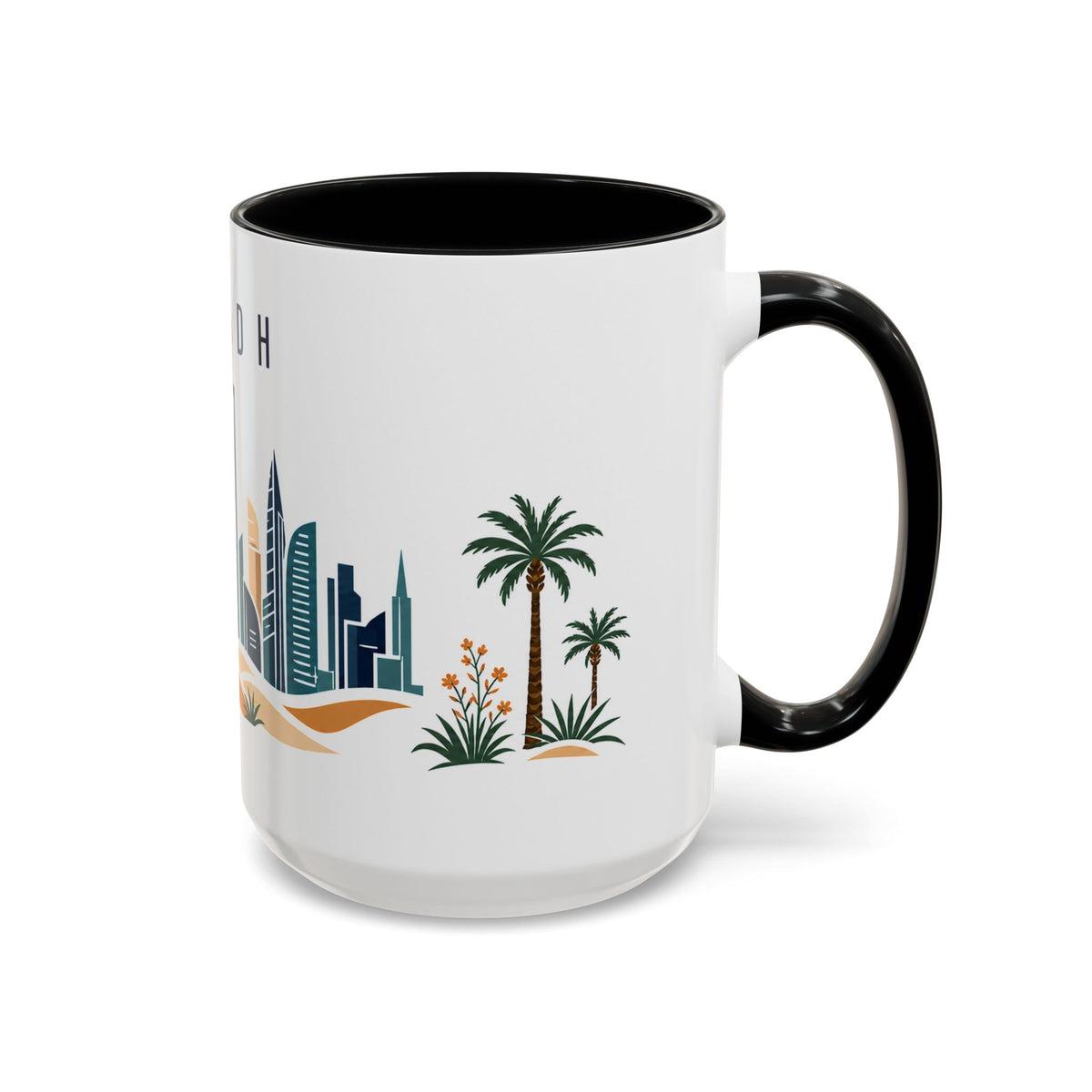 Riyadh Coffee Mug | Saudi Arabia Travel Souvenir | Porcelain Decal City Gift | 11oz 15oz Accent Mug