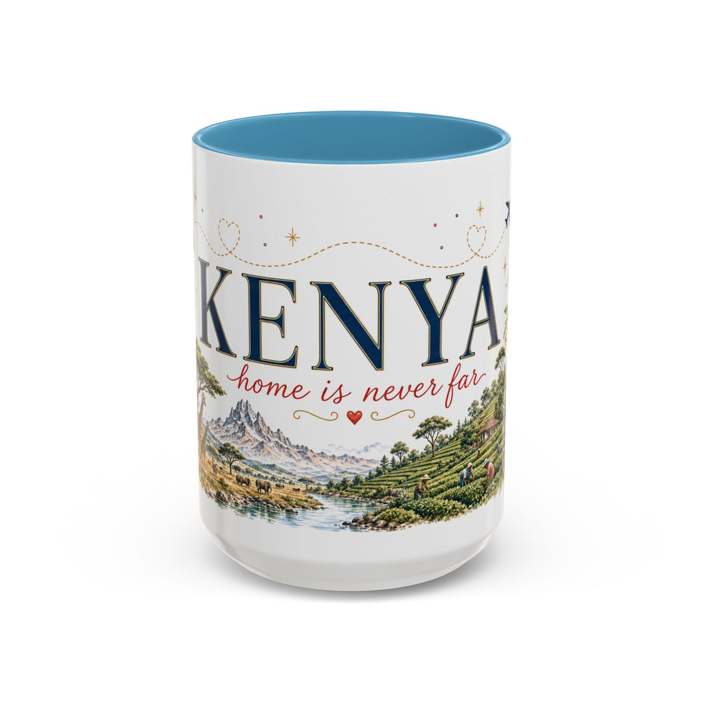 Kenya Home Country Mug | Moving Away Gift | Long Distance Friendship | 11 oz 15 oz Accent Mug
