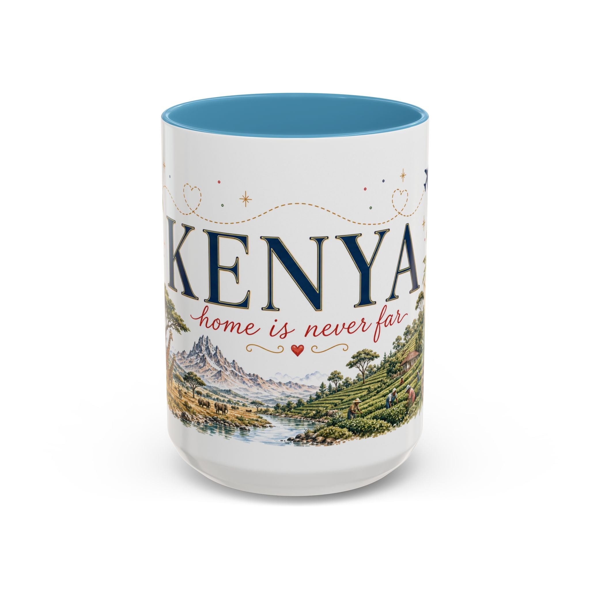 Kenya Home Country Mug | Moving Away Gift | Long Distance Friendship | 11 oz 15 oz Accent Mug