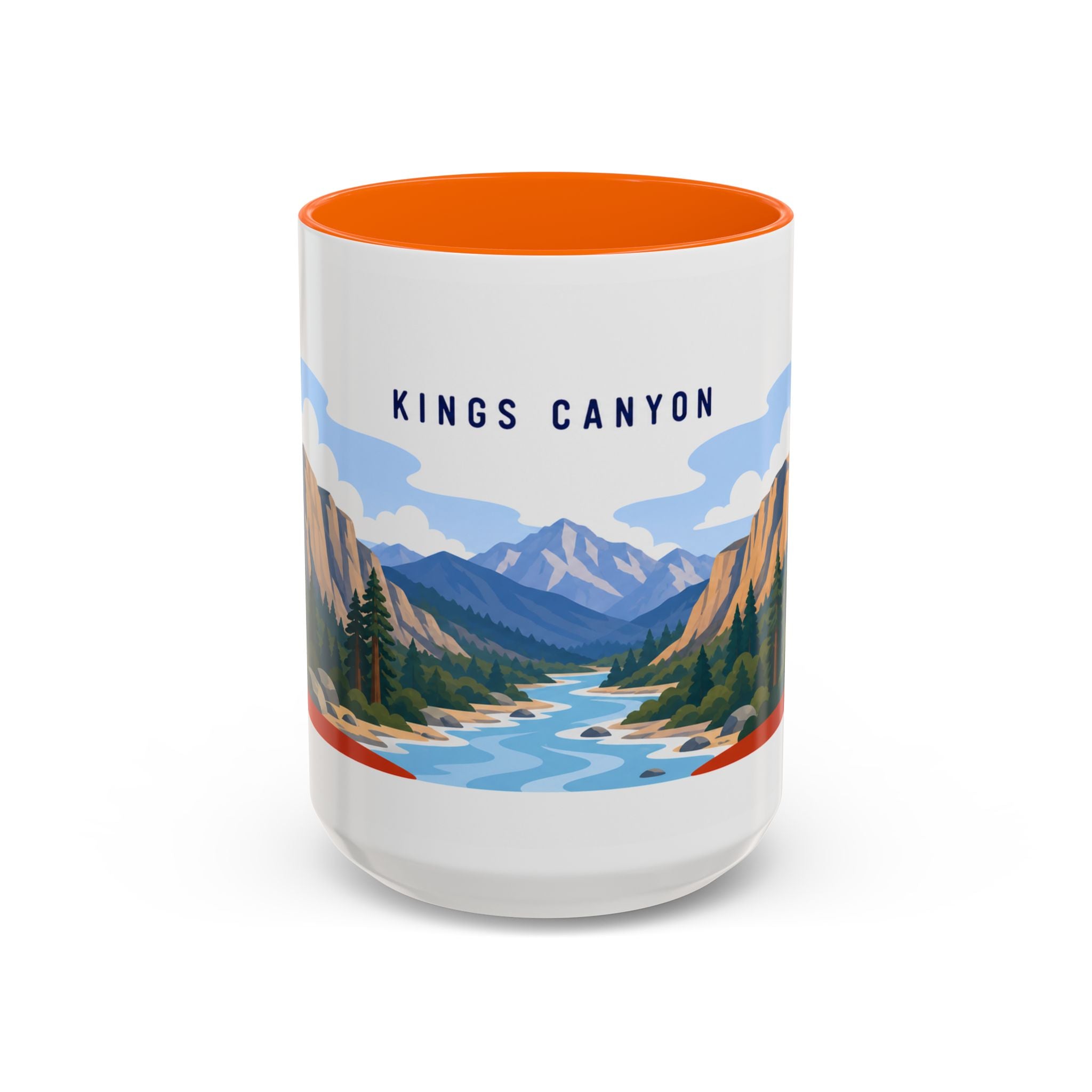 Kings Canyon National Park Coffee Mug | Solid Color Block Park Souvenir | 11oz 15oz Accent Mug