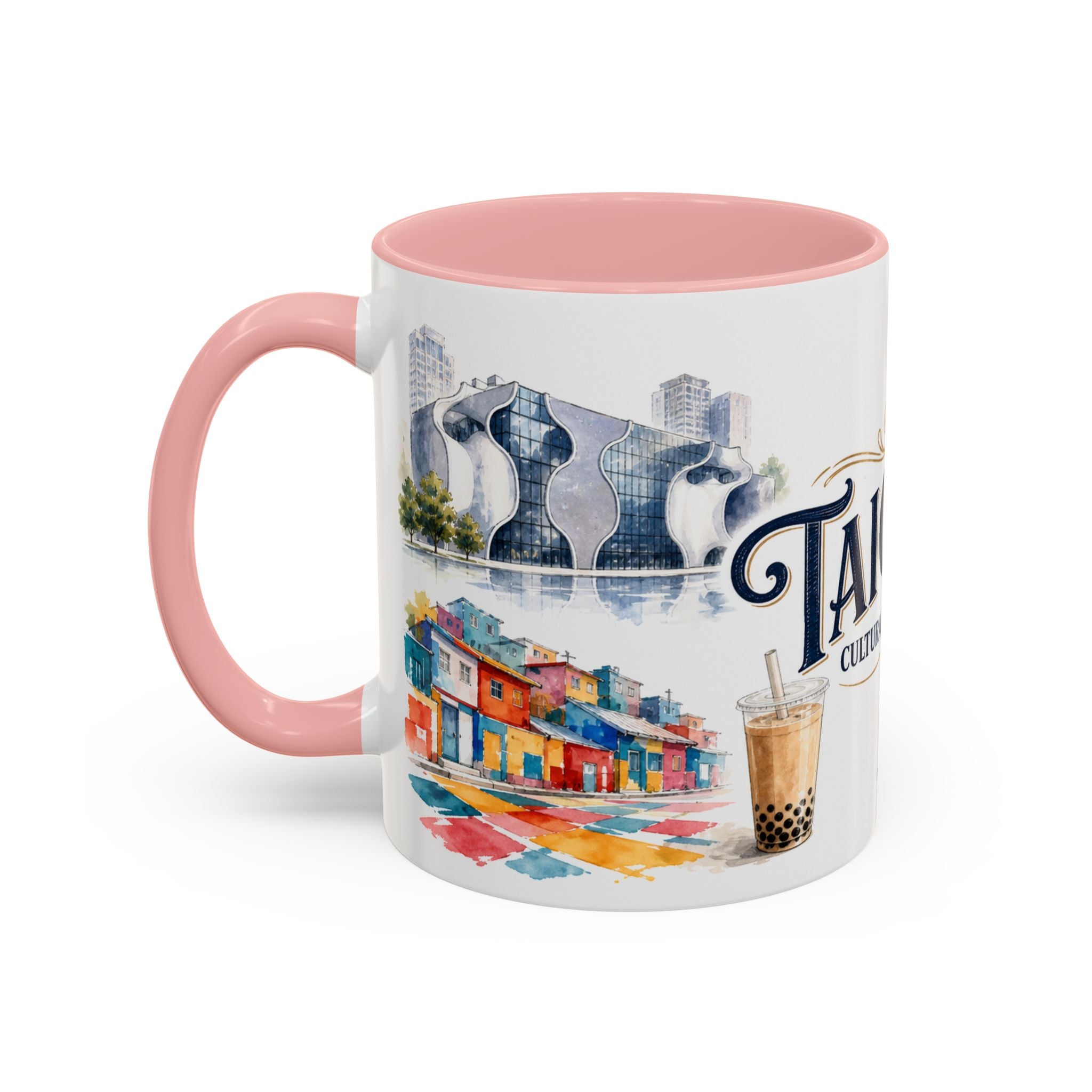 Taichung Coffee Mug | Taiwan Travel Souvenir | Vintage Illustrated City Gift | 11 oz 15 oz Accent Mug