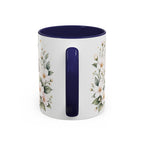 Massachusetts State Map Mug | Coastal Scene, Botanical Accents (11oz, 15oz)