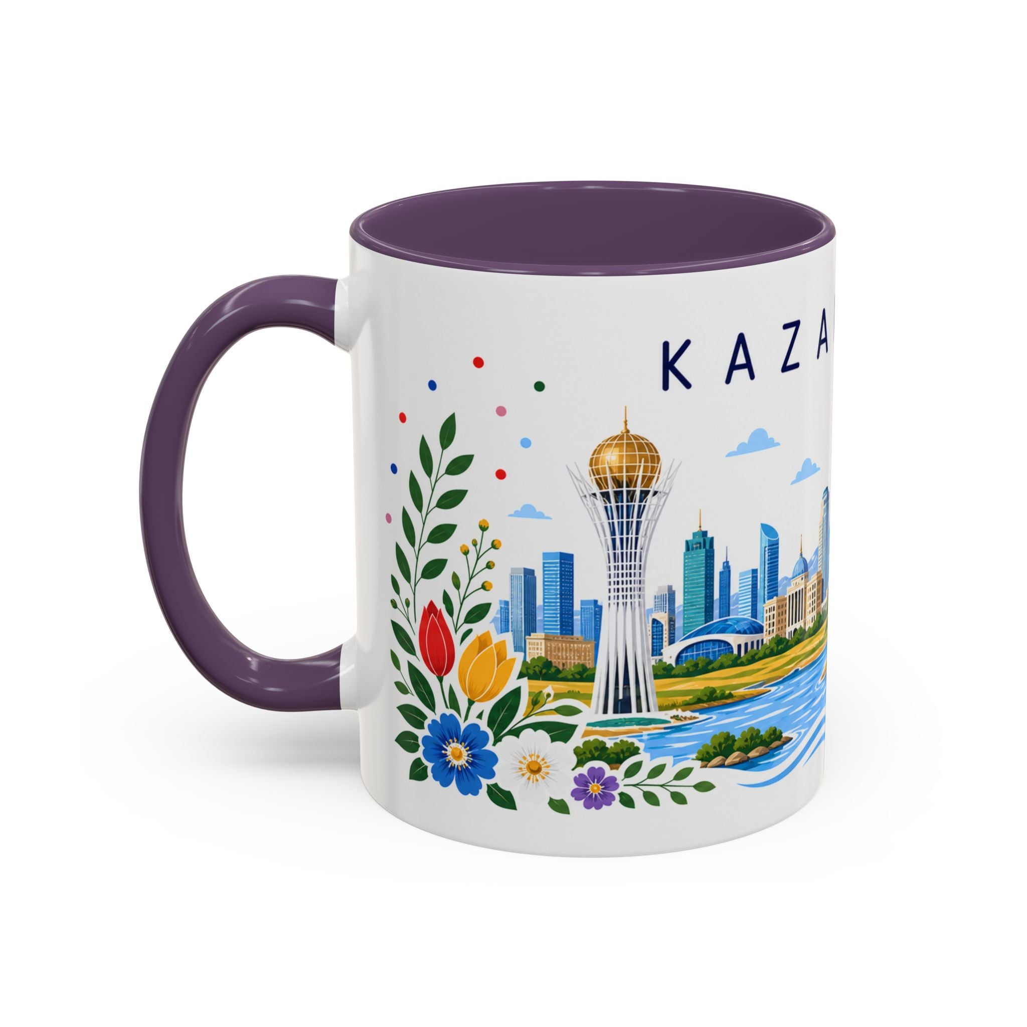Kazakhstan Coffee Mug | Travel Souvenir Accent Mug | Place Gift Ceramic Cup 11oz 15oz