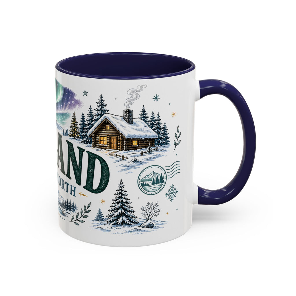 Lapland Coffee Mug | Travel Destination Souvenir Gift | Accent Color Ceramic 11oz 15oz