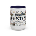 Austin Coffee Mug | Texas Souvenir City Gift | Accent Color Ceramic 11oz 15oz