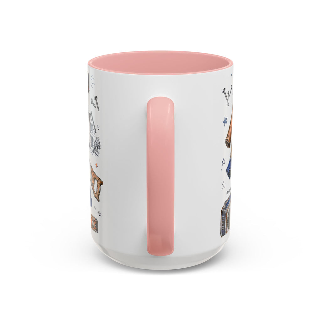 Mr Fix It Coffee Mug | Father's Day Gift for Dad | Accent Color Ceramic 11oz 15oz