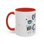 Officially Off The Clock Coffee Mug | Funny Retirement Gift | Accent Color Ceramic 11oz 15oz