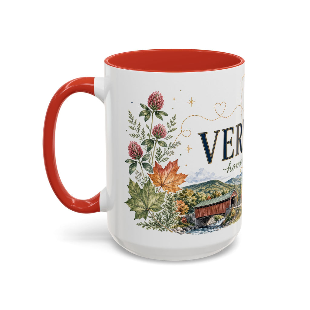 Vermont Home State Mug | Moving Away Gift | Long Distance Friendship Coffee Cup | 11oz 15oz Accent Mug
