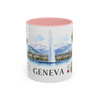 Geneva Illustrated Travel Mug | City Souvenir Accent Coffee Mug | 11oz 15oz Ceramic Cup