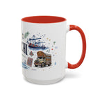 Karachi Coffee Mug | Pakistan Souvenir Travel Gift | Accent Color Ceramic 11oz 15oz