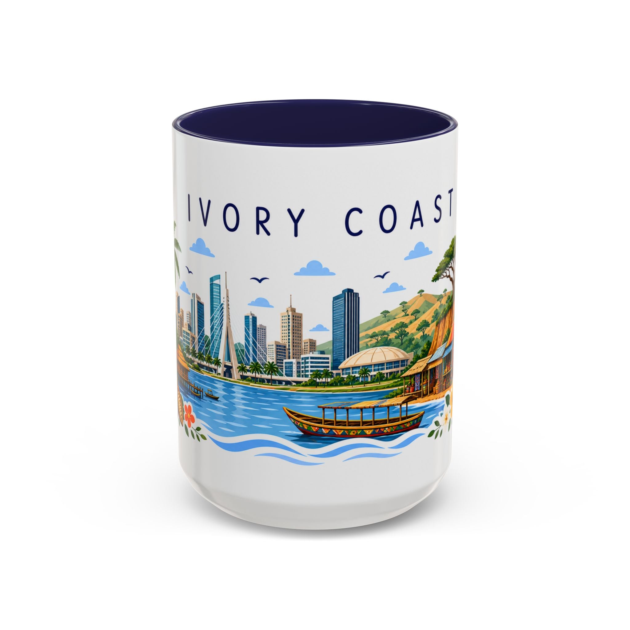 Ivory Coast Coffee Mug | Travel Souvenir Accent Mug | Place Gift Ceramic Cup 11oz 15oz