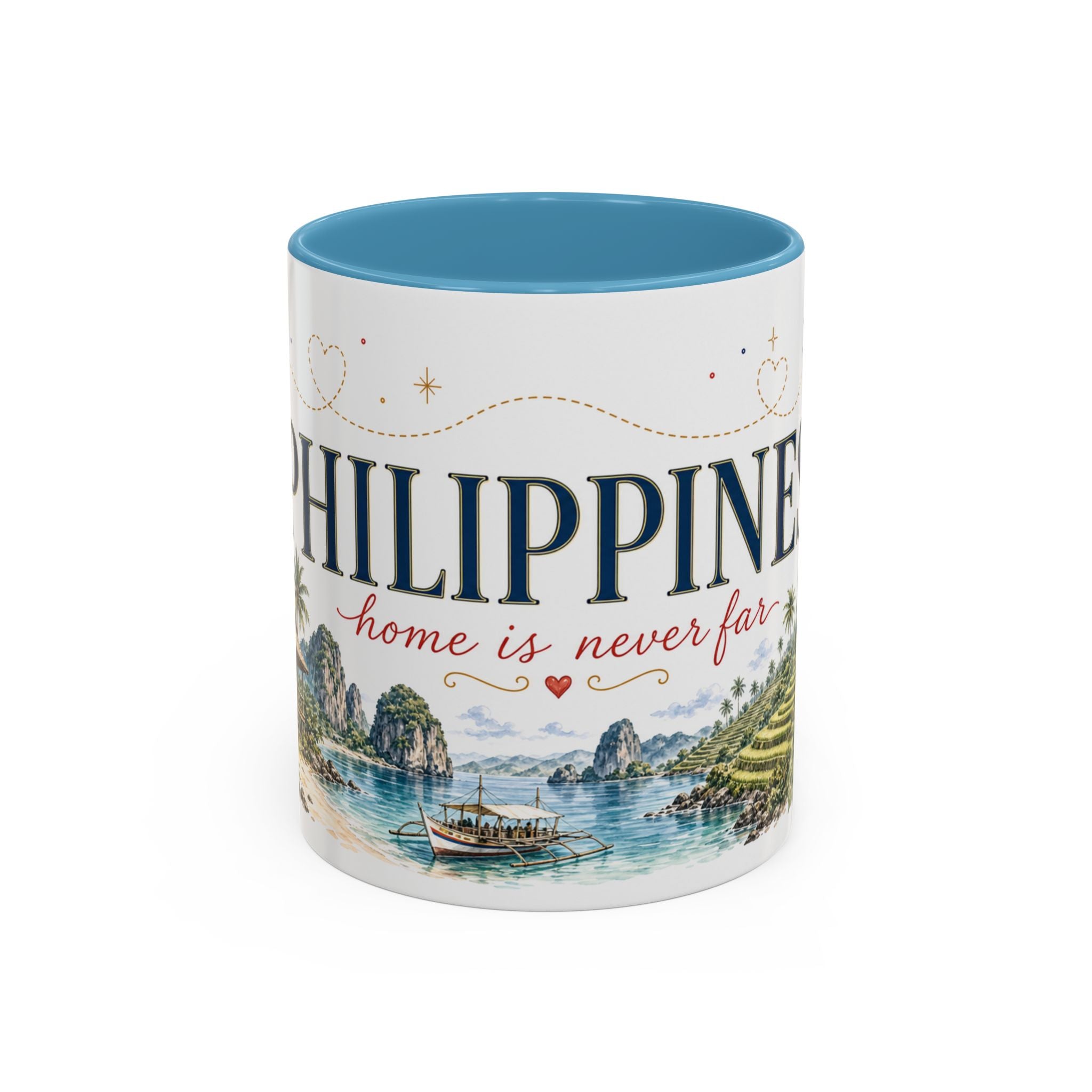 Philippines Home Country Mug | Moving Away Gift | Long Distance Friendship | 11 oz 15 oz Accent Mug