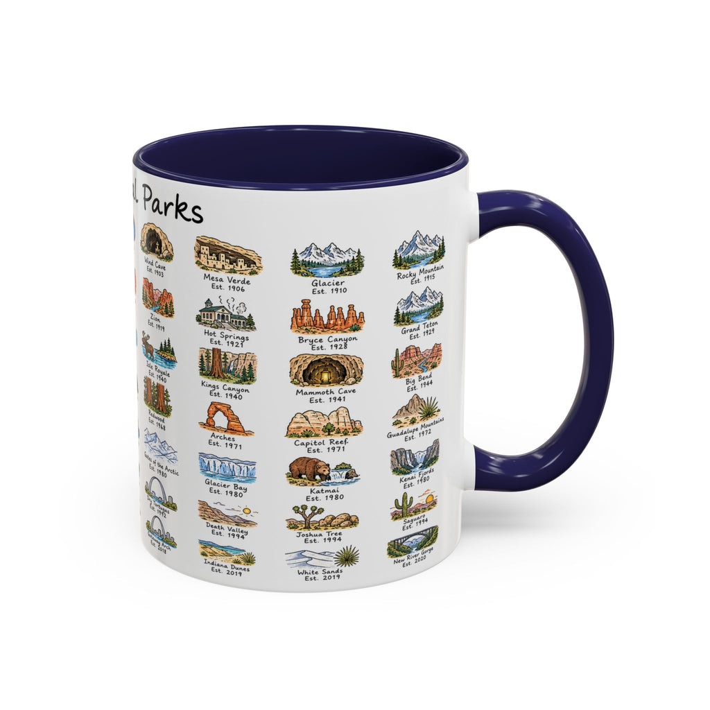 63 National Parks Mug | U.S. Parks Coffee Cup | Park Bucket List Gift | Road Trip Hiking Camping Souvenir