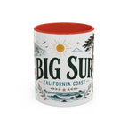 Big Sur Coffee Mug | Travel Destination Souvenir Gift | Accent Color Ceramic 11oz 15oz