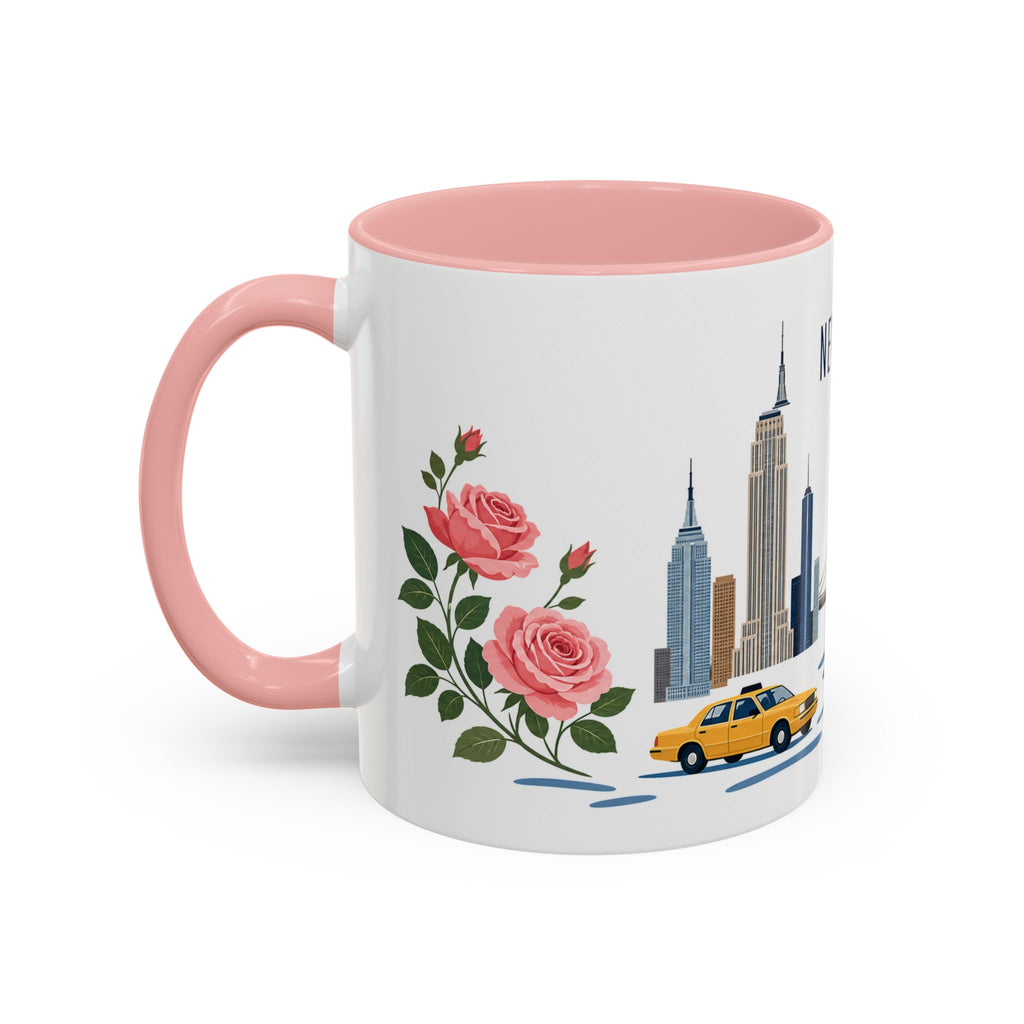 New York Coffee Mug | United States Travel Souvenir | Porcelain Decal City Gift | 11oz 15oz Accent Mug