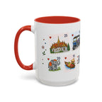 Bangkok Coffee Mug | Postage Stamp Collage Mug | Travel Souvenir Accent Cup 11oz 15oz