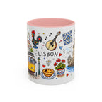 Lisbon Travel Mug | European City Souvenir Accent Coffee Mug | 11oz 15oz Ceramic Cup