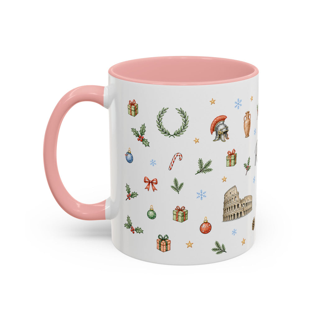 Rome Christmas Mug | Watercolor City Souvenir | Ceramic Coffee Cup