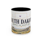 South Dakota State Map Mug | Botanical Accents, Homesick Gift (11oz or 15oz)