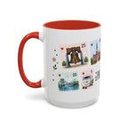 Philadelphia Coffee Mug | Postage Stamp Collage Mug | Travel Souvenir Accent Cup 11oz 15oz