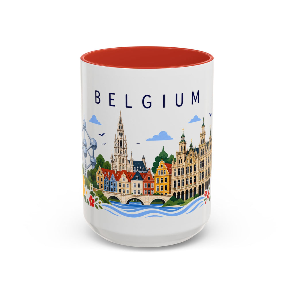 Belgium Coffee Mug | Travel Souvenir Accent Mug | Place Gift Ceramic Cup 11oz 15oz