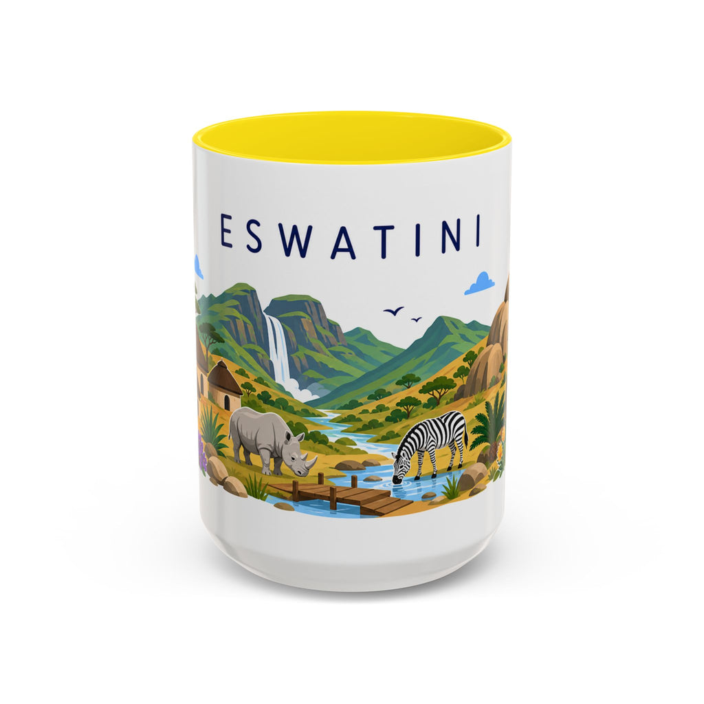 Eswatini Coffee Mug | Travel Souvenir Accent Mug | Country Gift Ceramic Cup 11oz 15oz
