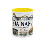 Da Nang Coffee Mug | Vietnam Travel Souvenir | Vintage Illustrated City Gift | 11 oz 15 oz Accent Mug